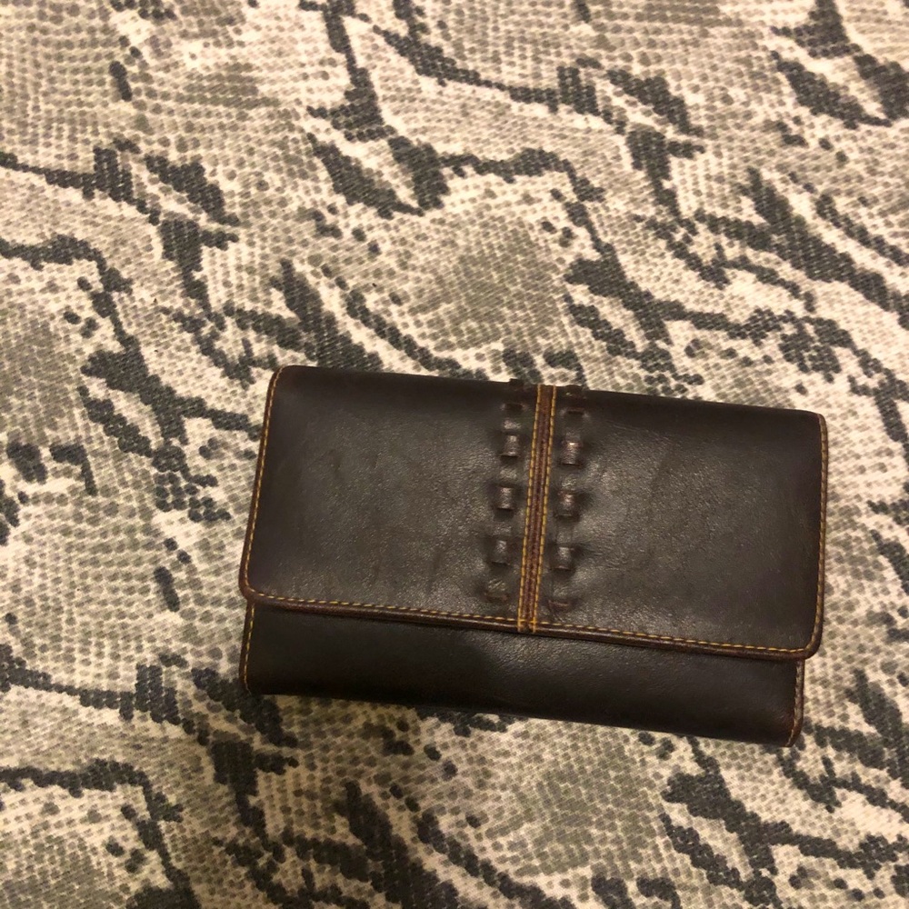 New brown leather wallet